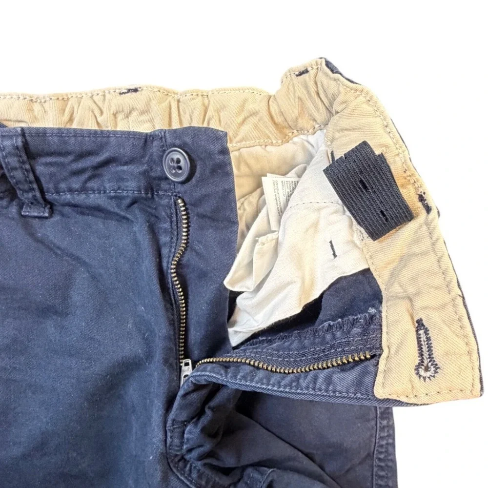 Gap Kids Boys Navy Blue Chino Shorts‎ Adjustable Waist Size 12 School Uniform J6